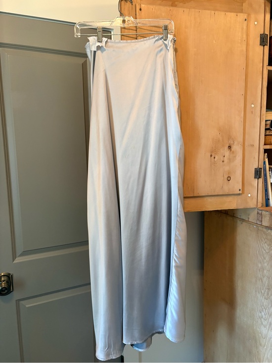 Calvin Klein Dresses & Skirts - Calvin Klein Pale Silver Silk Satin Maxi Skirt
